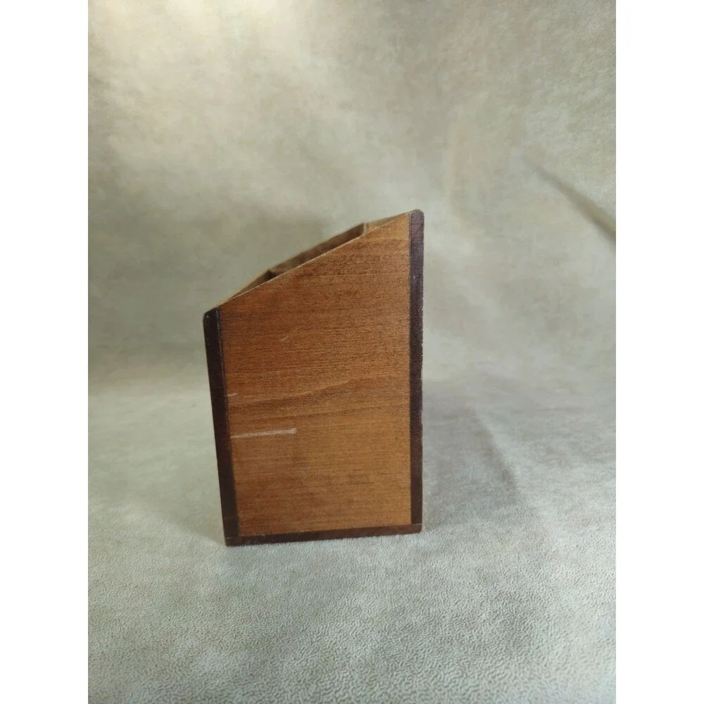 AMERICAN GREETINGS Vintage The Country Home Wooden Greeting Card Organizer Box